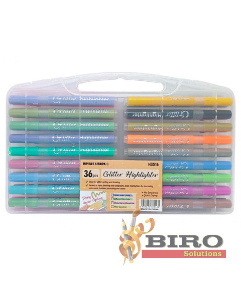 Marker Glitter 36 culori, cutie plastic, ML50-23
